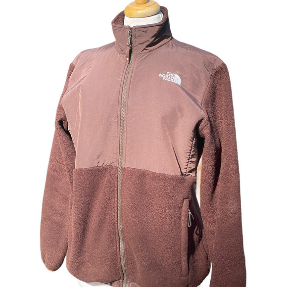 The North Face Denali Jacket Fleece Brown Polartec Full Zip- Girls Size XL - Picture 1 of 15